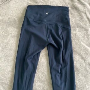 Lululemon full length leggings size 4. Dark Caribbean blue